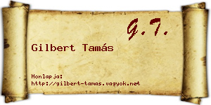 Gilbert Tamás névjegykártya